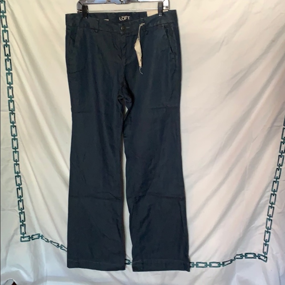 Ann Taylor Loft Curvy trouser pants NWT blue